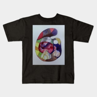 Palette with wine and garlic Kids T-Shirt